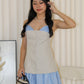 Zenya Stripes Mini Dress (Khaki)