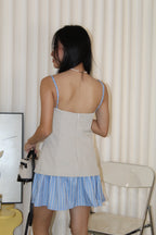 Zenya Stripes Mini Dress (Khaki)