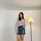 Myla Denim Short Skirt With Inner Pants