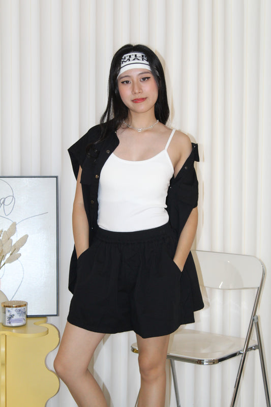 Backett Two Piece Shorts Set (Black)