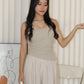 Keith Asymmetric Textured Tube Top (Grey)