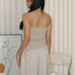 Keith Asymmetric Textured Tube Top (Khaki)
