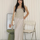 Keith Asymmetric Textured Tube Top (Khaki)