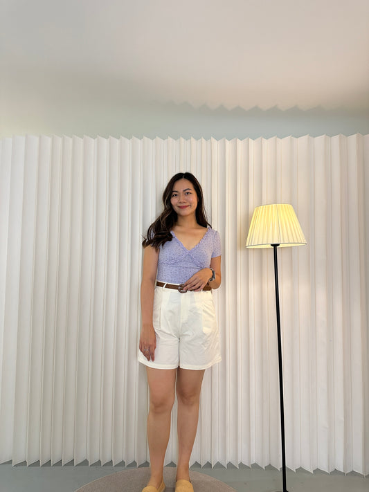 Gemma Short Pants With Belt (Cream)