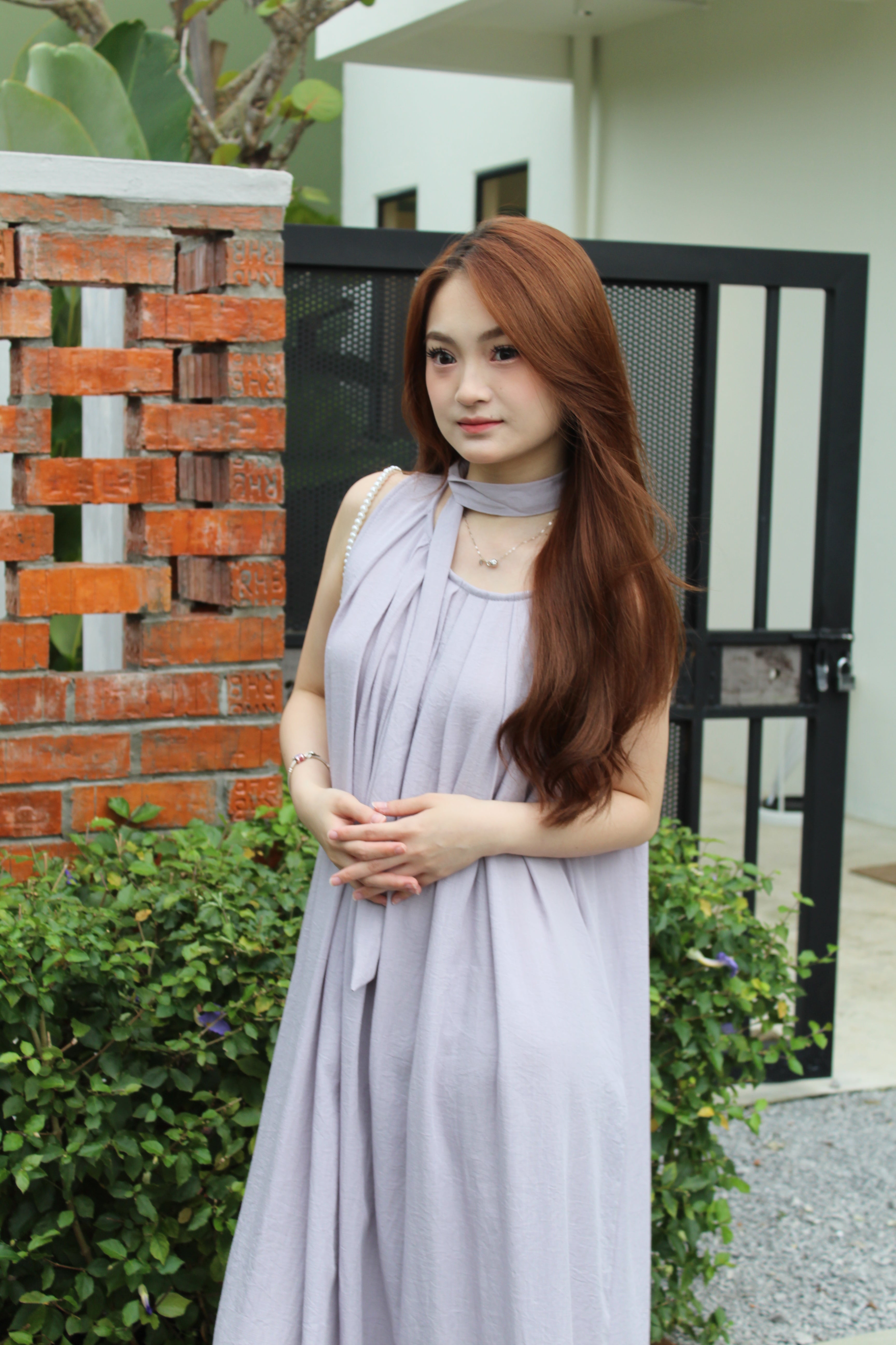 Danica Pleated Midaxi Dress (Green)