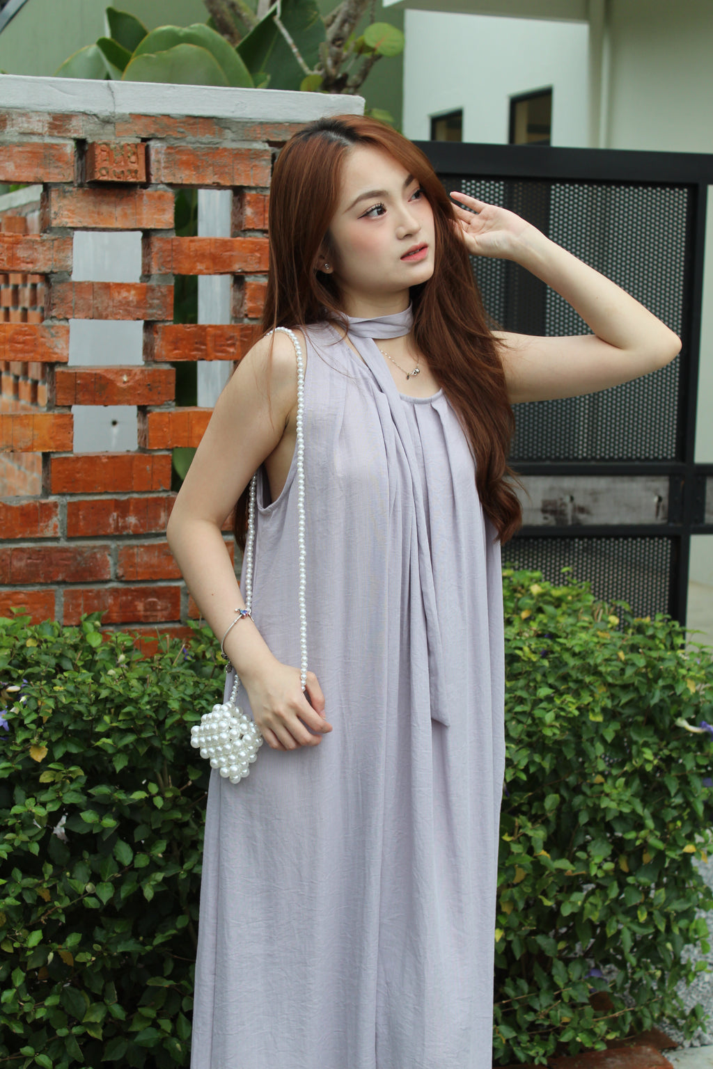 Danica Pleated Midaxi Dress (Green)
