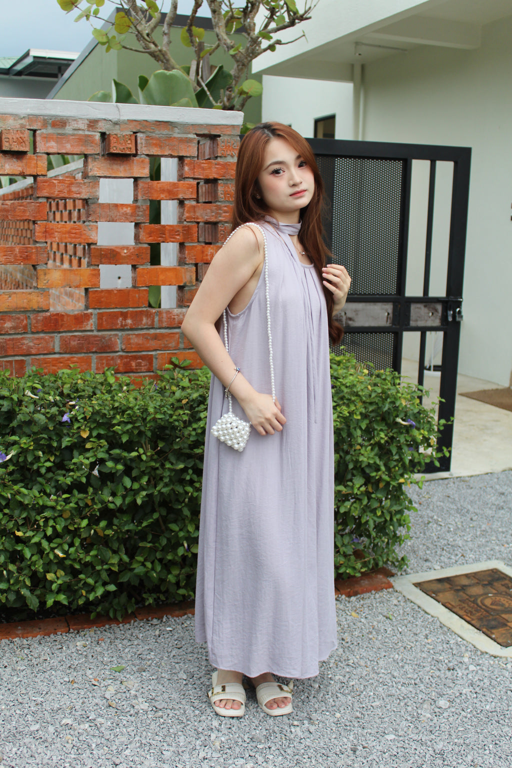 Danica Pleated Midaxi Dress (Green)
