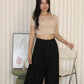 Brea Pleated Trousers Pants (Black)