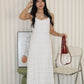 Peggy Lace Cami Maxi Dress (White)