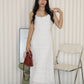 Peggy Lace Cami Maxi Dress (White)