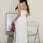 Peggy Lace Cami Maxi Dress (White)