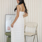 Peggy Lace Cami Maxi Dress (White)