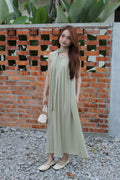 Danica Pleated Midaxi Dress (Green)