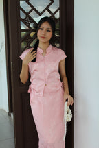 Mu Lan Soft Cheongsam Maxi Slit Skirt (Cream)