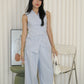 Russie French Two Piece Pants Set (Grey)