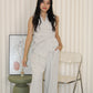 Russie French Two Piece Pants Set (Grey)