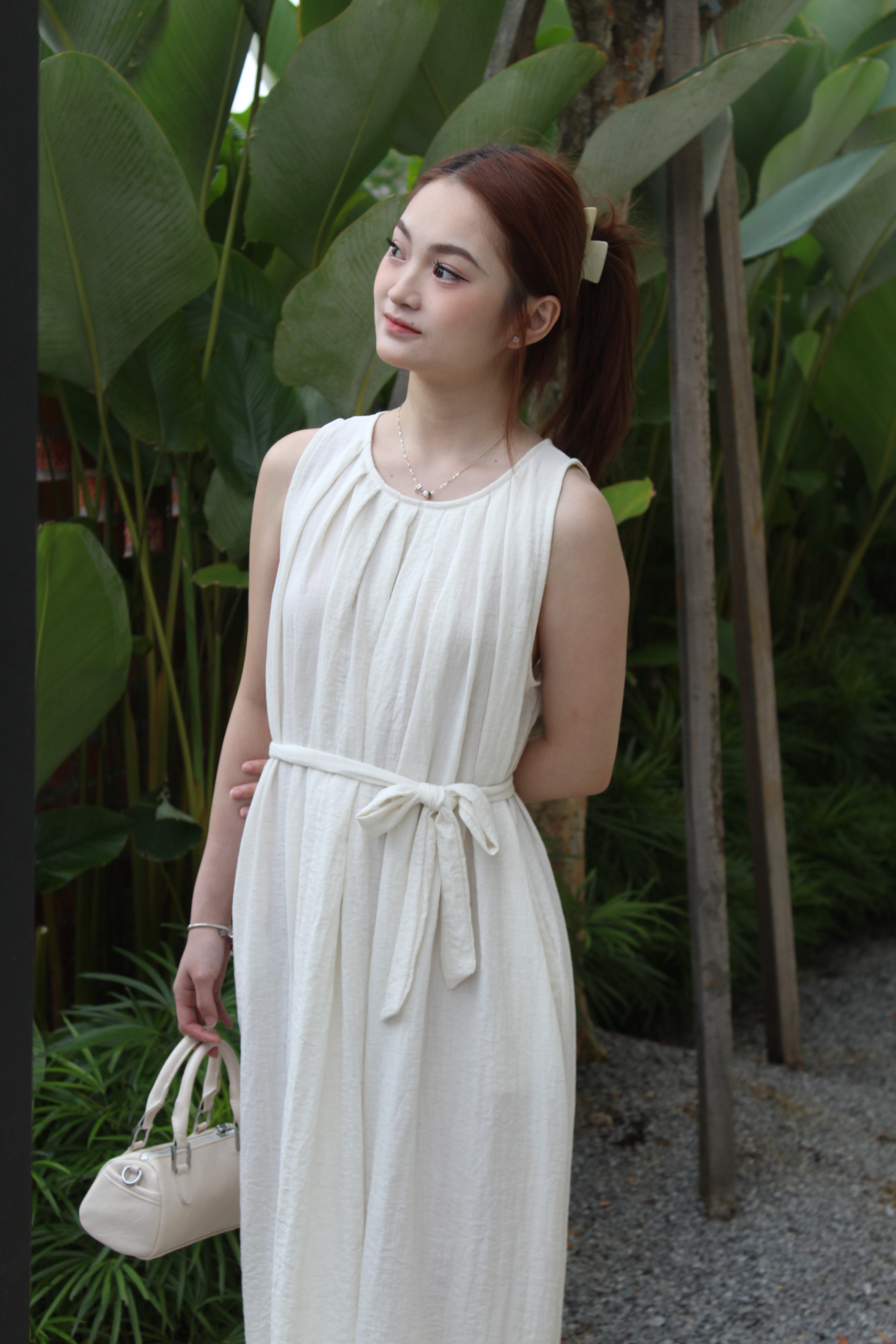Danica Pleated Midaxi Dress (Green)