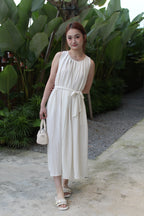 Danica Pleated Midaxi Dress (Green)