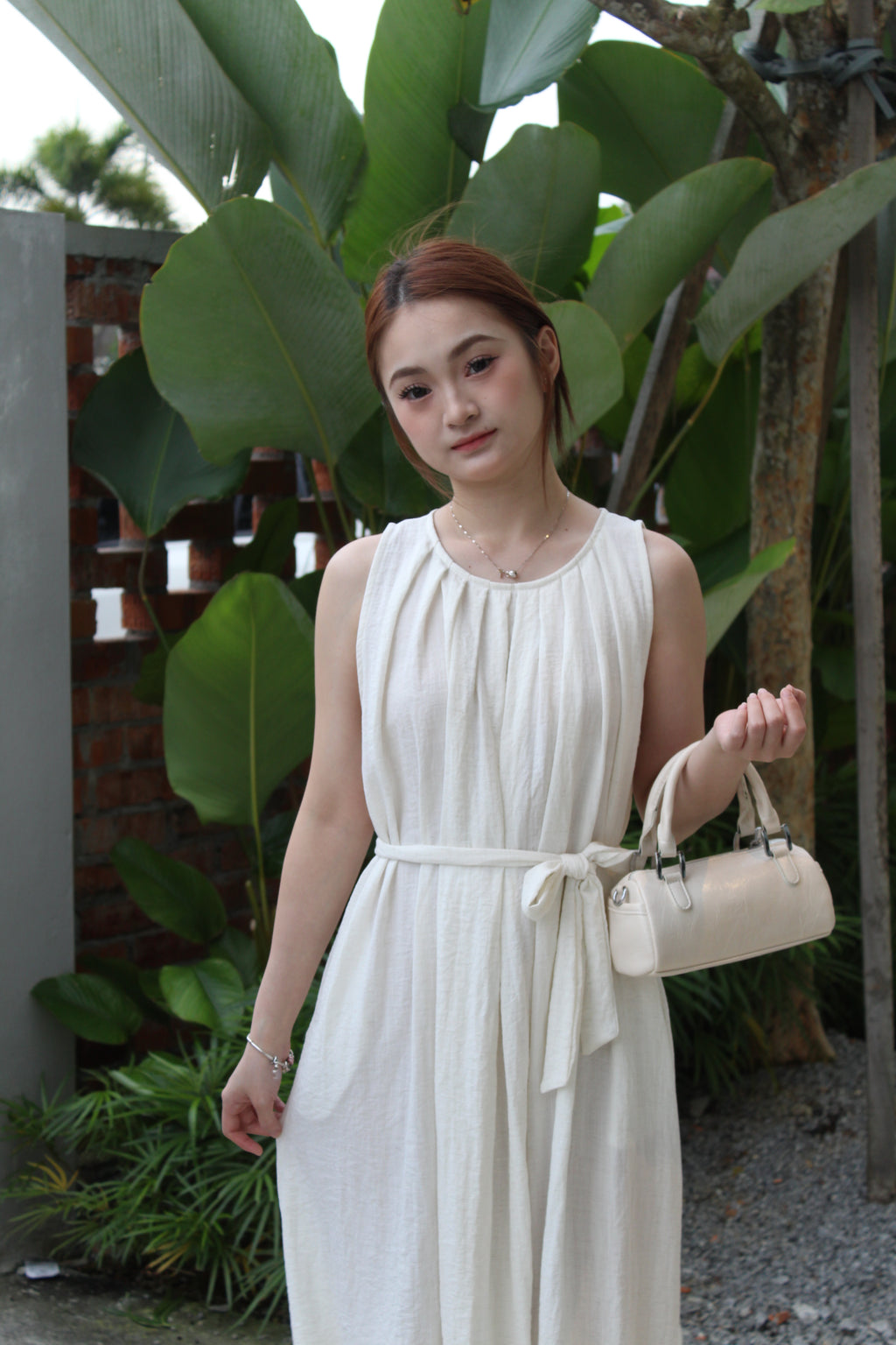 Danica Pleated Midaxi Dress (Green)