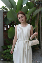 Danica Pleated Midaxi Dress (Green)