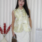 Melanie Jacquard Vest Top (Lime Green)
