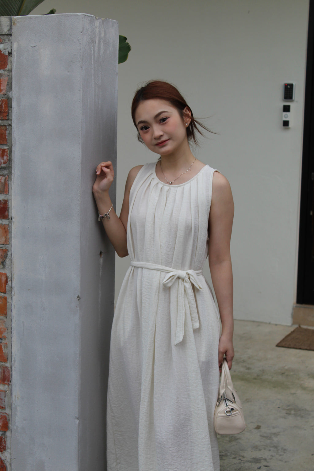 Danica Pleated Midaxi Dress (Green)