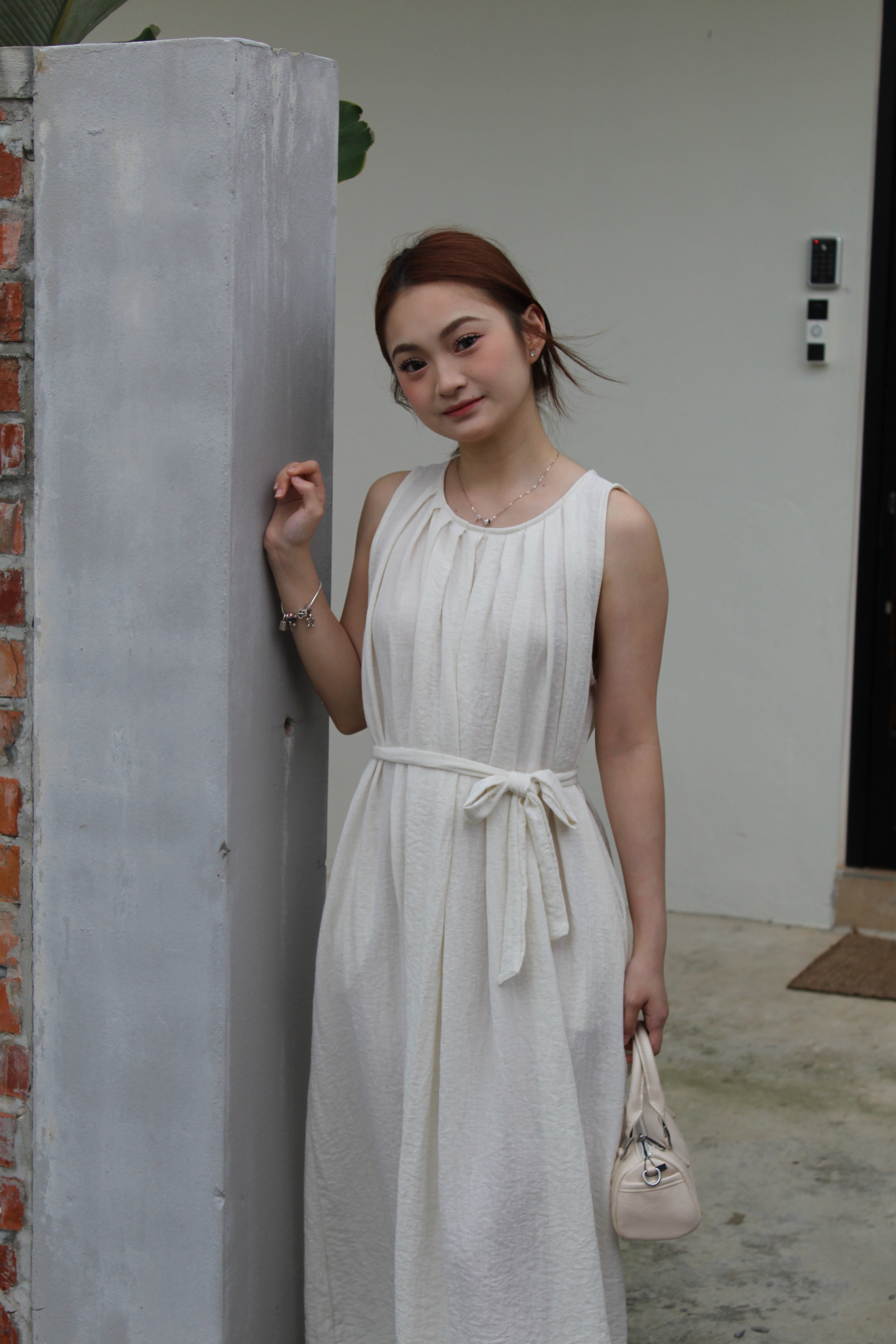 Danica Pleated Midaxi Dress (Green)