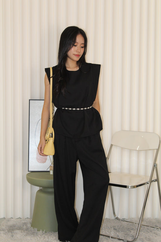 Massimo Two Piece Pants Set (Black)