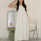 Althea Balloon Midaxi Dress (Cream)
