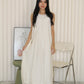 Althea Balloon Midaxi Dress (Cream)