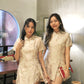 Hua Xi Jacquard Cheongsam Two Piece Set (Gold)