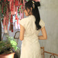 Ru Yi Embossed Slit Cheongsam Dress (Cream)