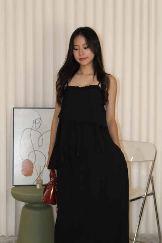 Liesse Cami Two Piece Skirt Set (Black)