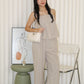 Claris Pleated Stripes Two Piece Pants Set (Blue)