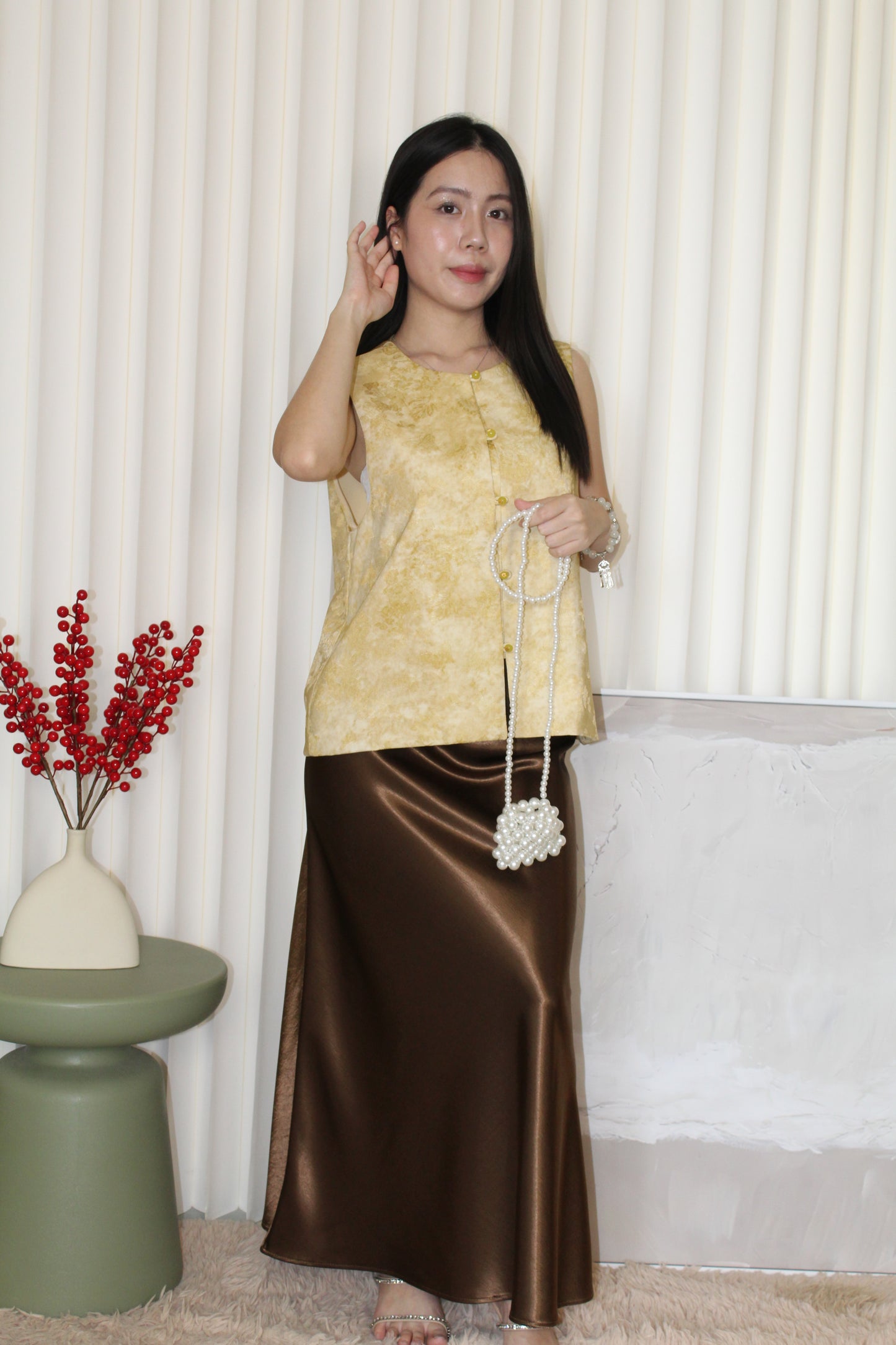 Addison Vest Top (Cream)