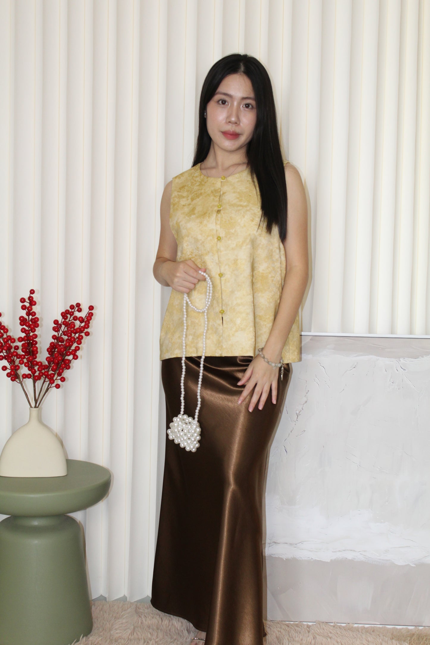 Addison Vest Top (Cream)