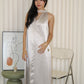Manda Satin Maxi Dress (Blue)