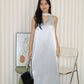 Manda Satin Maxi Dress (Blue)