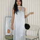 Manda Satin Maxi Dress (Blue)