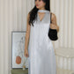 Manda Satin Maxi Dress (Blue)