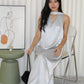 Manda Satin Maxi Dress (Blue)