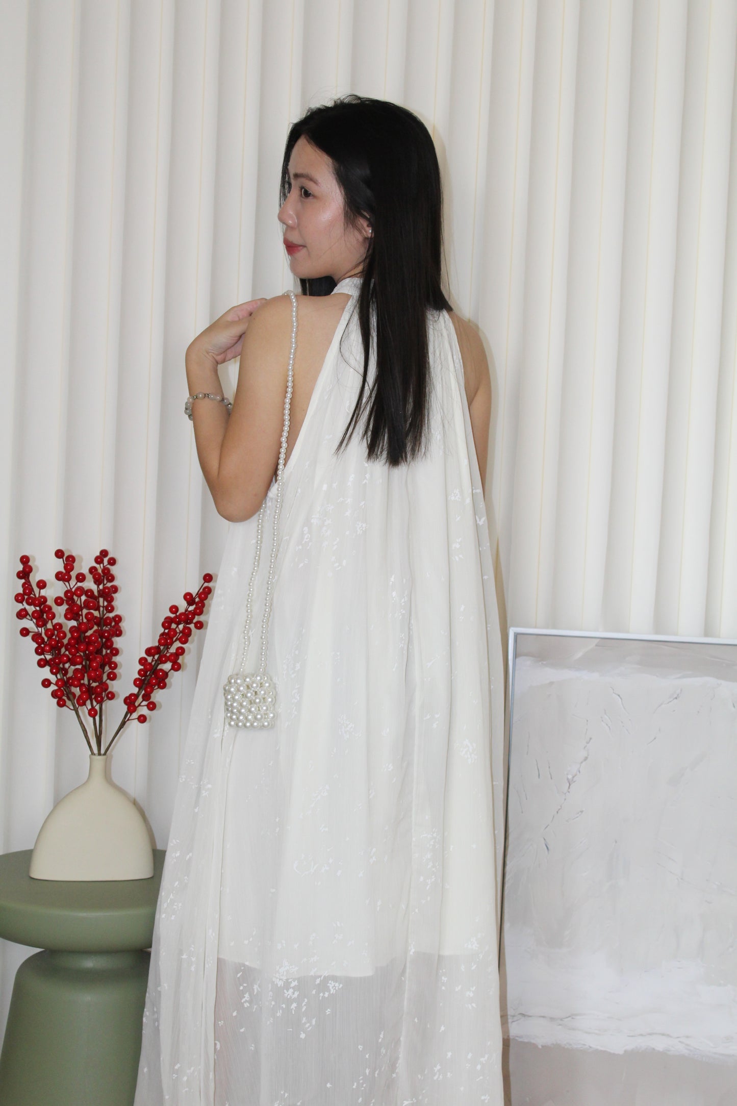 Lydia Flare Maxi Dress (Green)