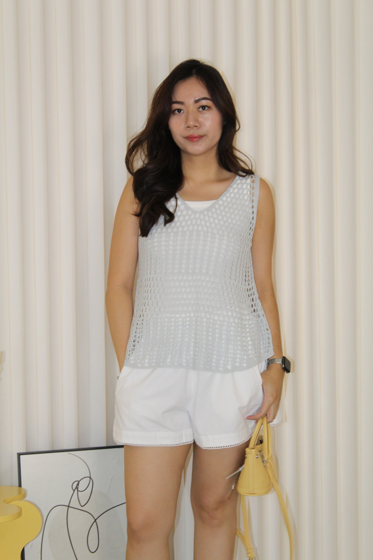 Alicia Knit Two Piece Top (Cream)