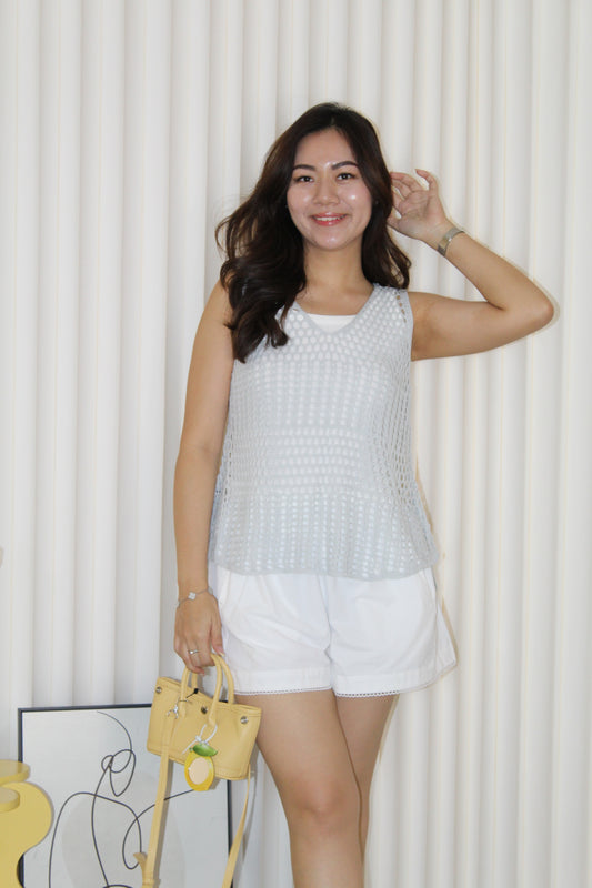 Alicia Knit Two Piece Top (Blue)