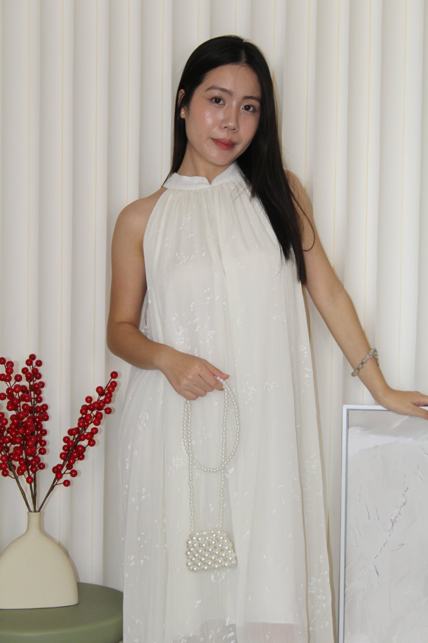 Lydia Flare Maxi Dress (Green)