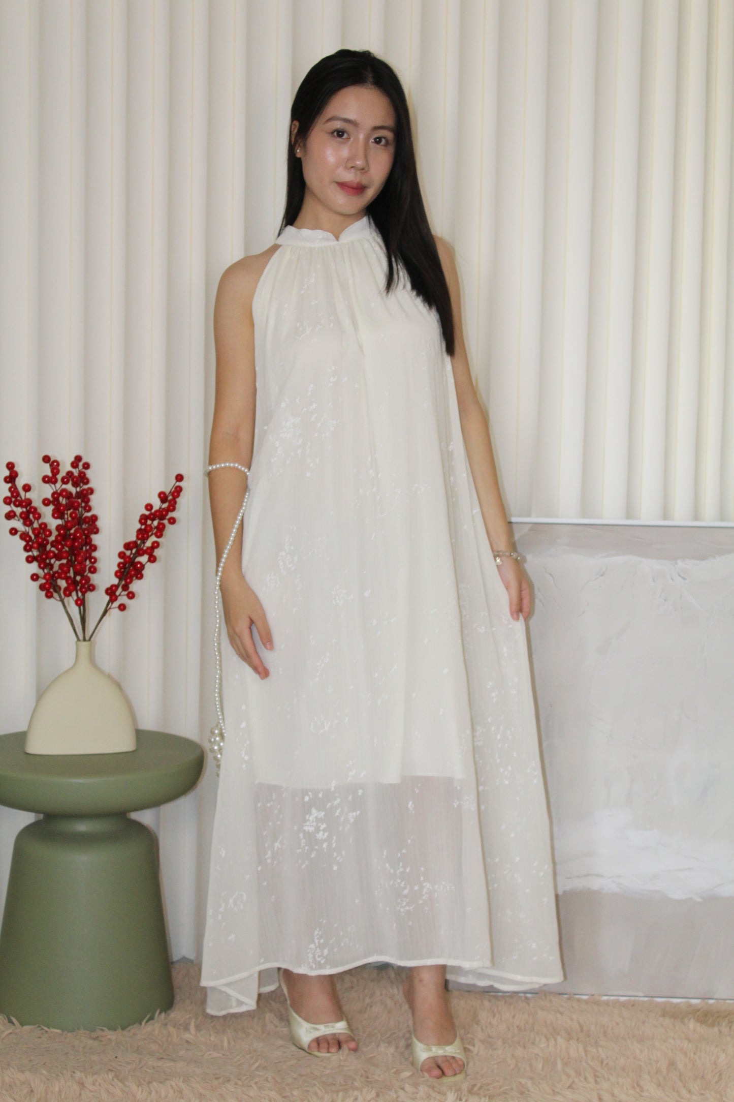 Lydia Flare Maxi Dress (Green)