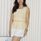 Alicia Knit Two Piece Top (Cream)