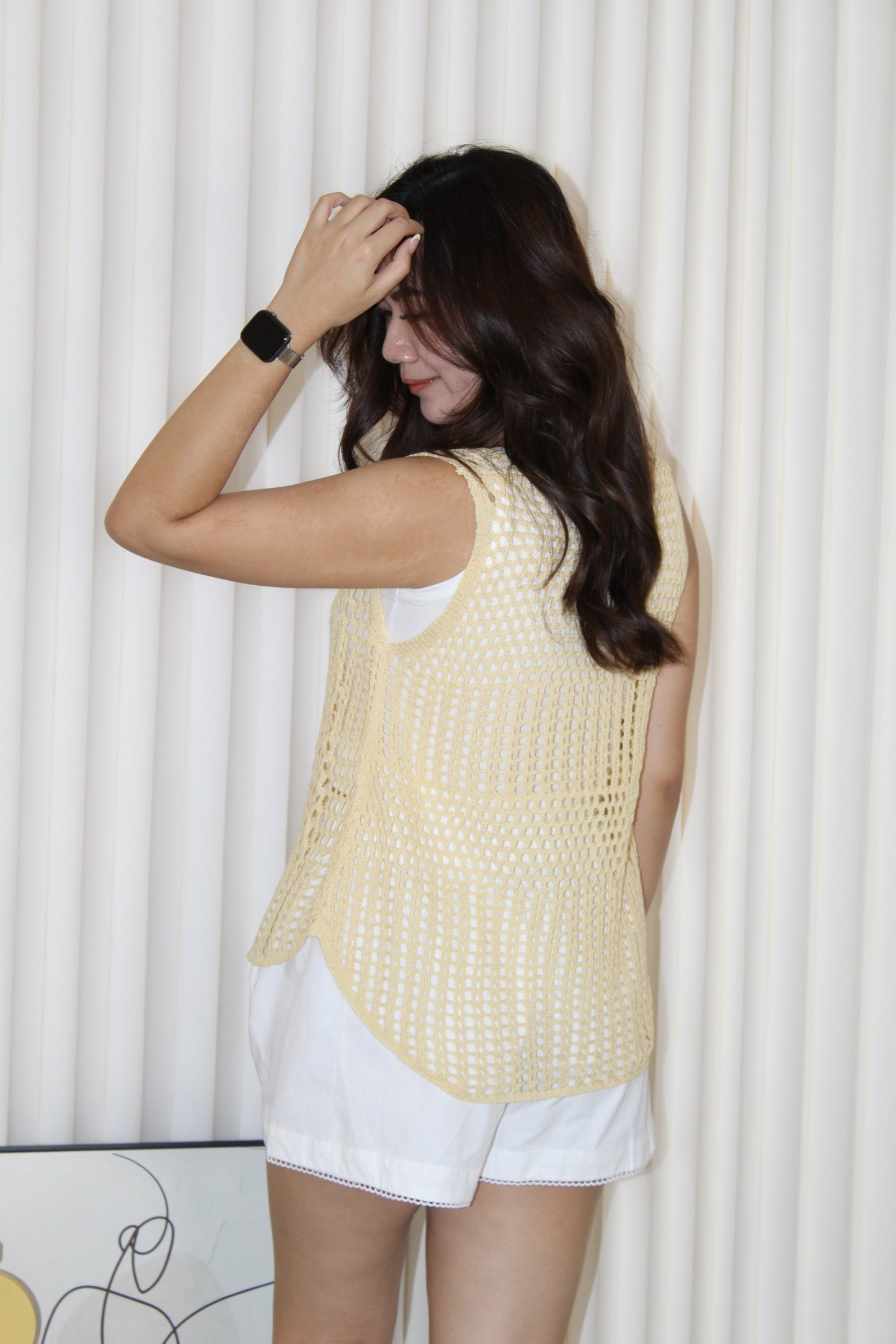 Alicia Knit Two Piece Top (Cream)