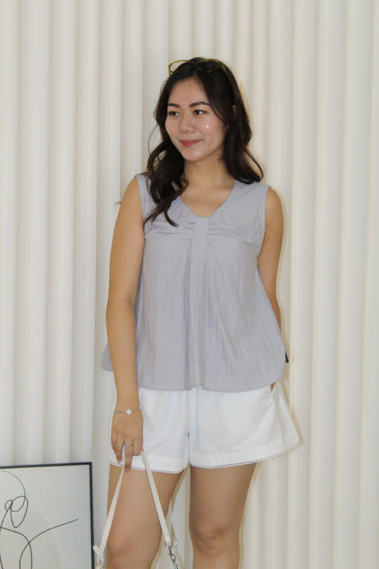 Inessa Ruched Top (Grey)