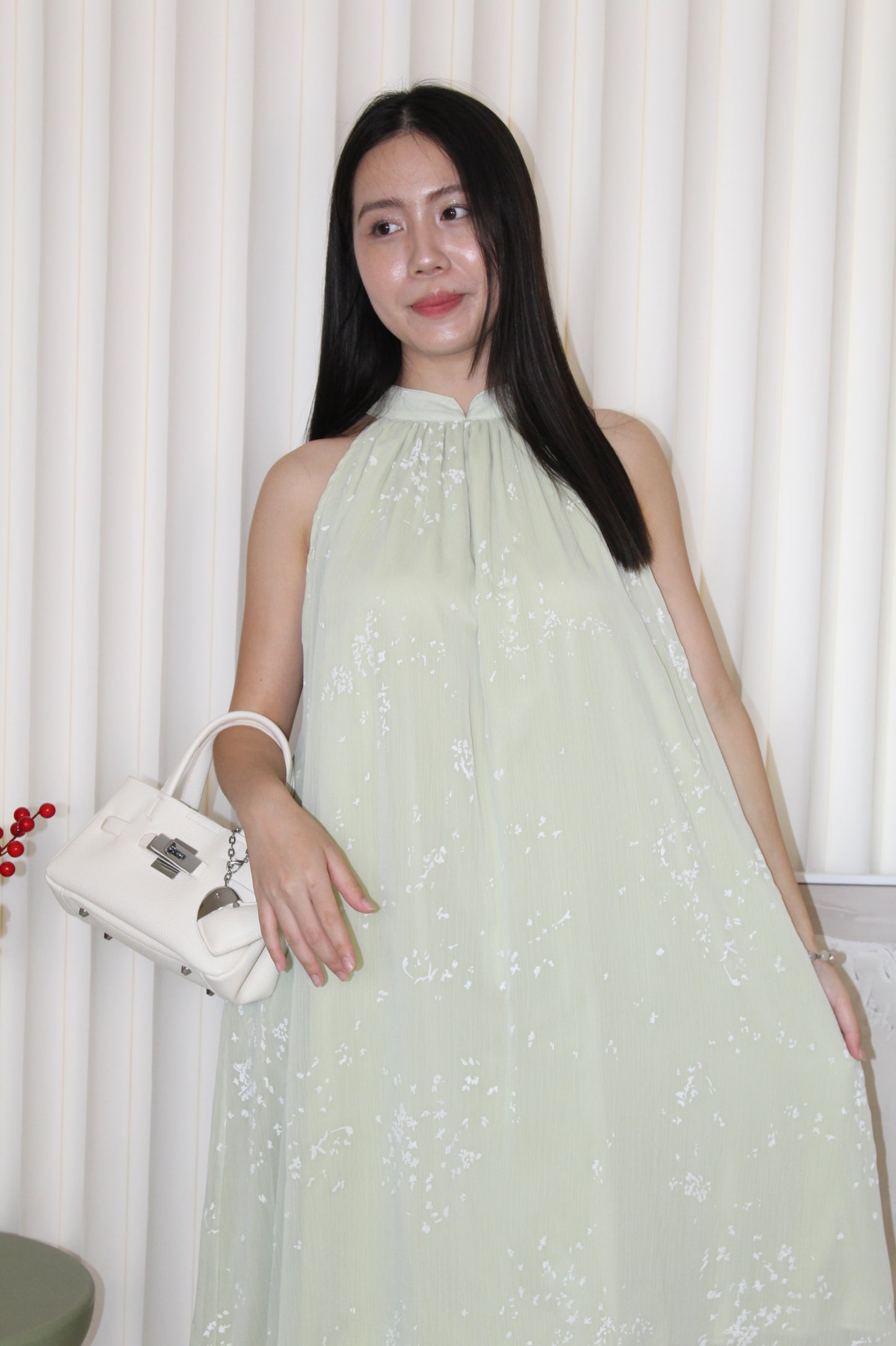 Lydia Flare Maxi Dress (Cream)